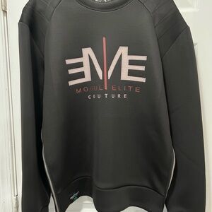 Mogul Elite Couture Black Crewneck Sweater